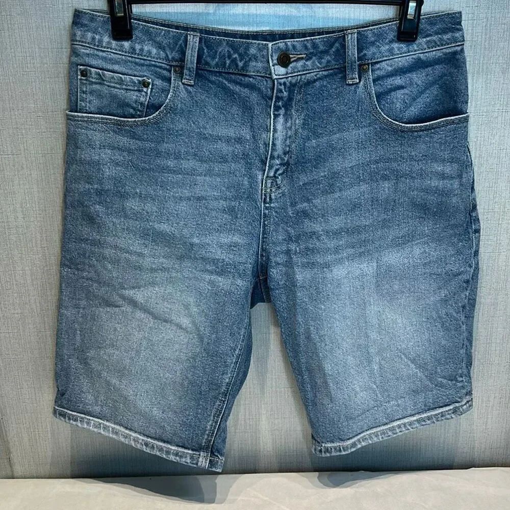 ASOS Mens Denim Shorts Sz 34 Cotton Elastane Stretch 10" Inseam